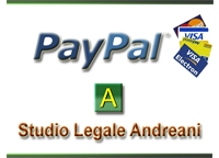 Lo Studio Legale Andreani accetta pagamenti Paypal